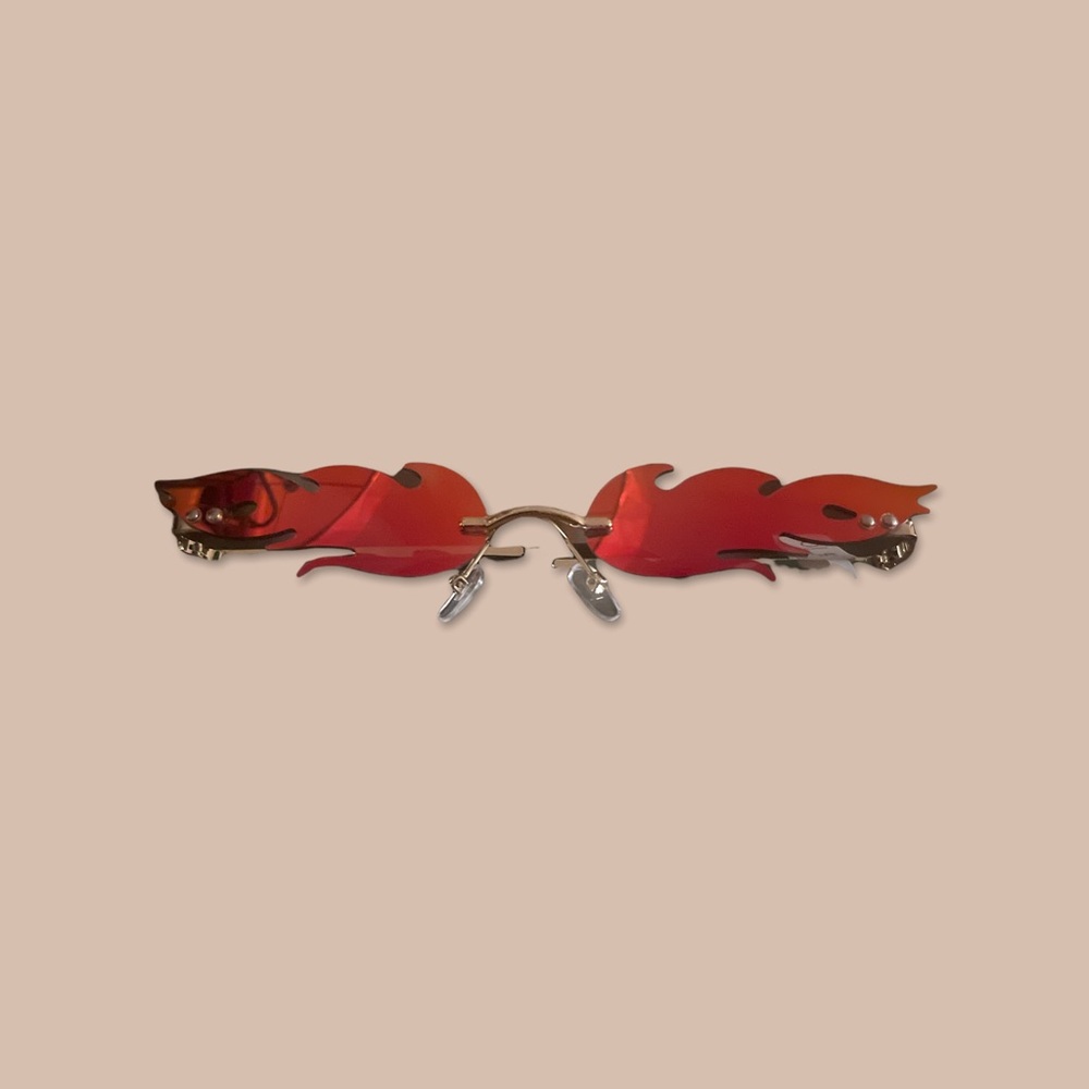 Flame Design Red Sunglasses